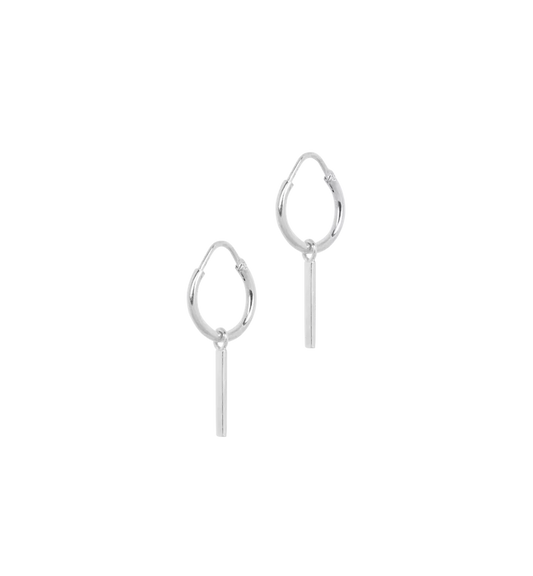 Ingot Ring Earring (銀）