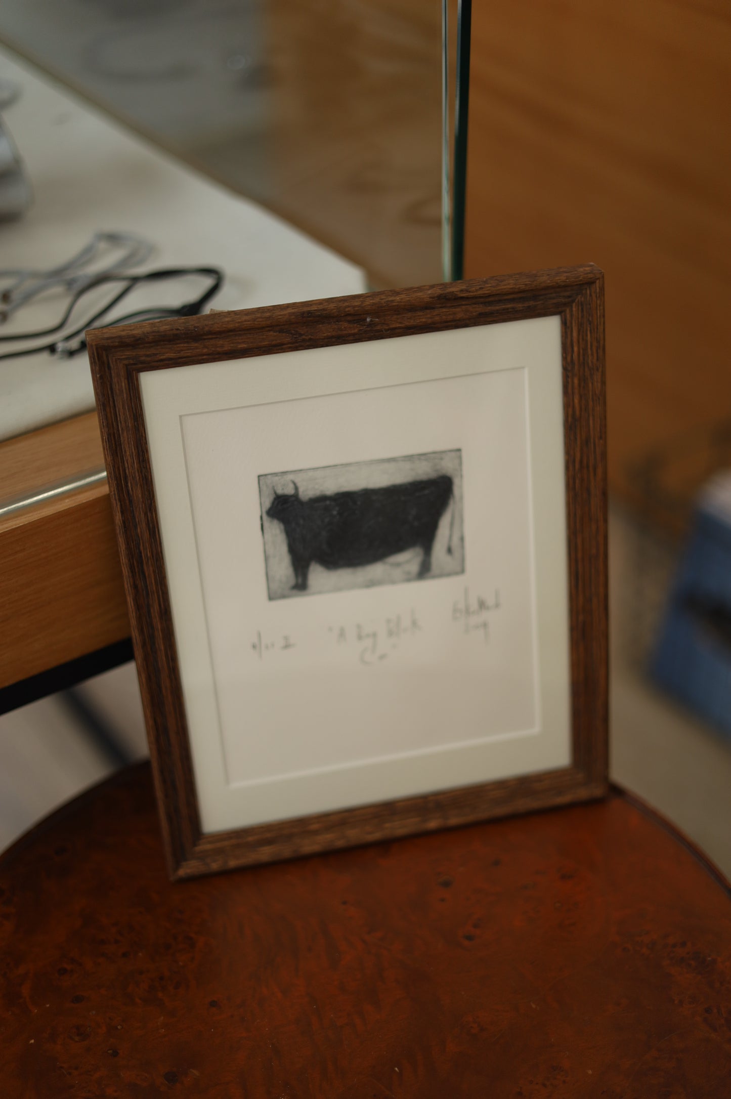 A BIG BLACK COW